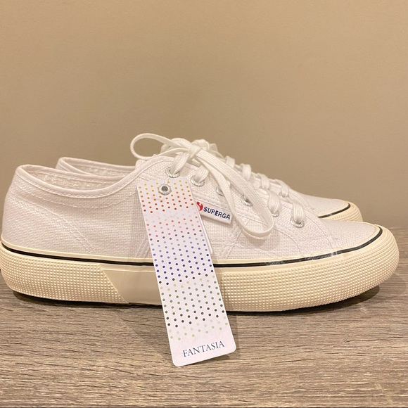 NWT SUPERGA Fantasia Man’s White Classic Sneakers Size 44 brand new with tags - Picture 6 of 15